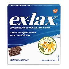 You need fiber to keep regular. Ex Lax Ex Lax Chocolate Pieces Walmart Canada