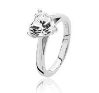 Rhodium Plated 925 Sterling Silver 3 Claw 8mm Solitaire ...