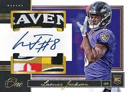 Autographed, rare player cards and collectible team card sets are among sports memorabilia's incredible selection of lamar jackson trading cards. Rookie Dual Patch Auto Gold Lamar Jackson Football Card First Football Football Cards