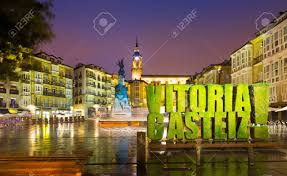 The basque capital has a medieval city centre, in which it is possible to find countless places of great traditional flavour, such as plaza de la virgen blanca (white virgin square) and historic buildings like the cathedral of santa maría. Evening View Of Virgen Blanca Square Vitoria Gasteiz Spain Stock Photo Picture And Royalty Free Image Image 49691467