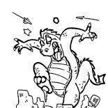 For boys and girls, kids and adults, teenagers and toddlers, preschoolers and older kids at school. Godzilla Attacked By The Mothra Twins Coloring Pages Color Luna