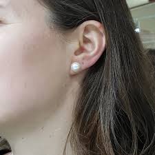 Pearl Earrings, 14k Pearl Earrings, 14k Yellow Gold Stud Earrings, 10mm  White Pearl Studs, Classic Pearl Studs, Stud Style Earrings, #E1368