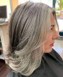 There are so many kinds of layering techniques that can refresh. Medium Salt And Pepper Hairstyle With Layers Hair Styles Gorgeous Gray Hair Beautiful Gray Hair