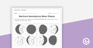Moon phases nature study printable pack from simple living mama. Moon Phases Worksheet Northern Hemisphere Teaching Resource Teach Starter