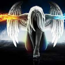 Fire And Ice Angel Wall Art Angel Wings Wall Art Angel Art