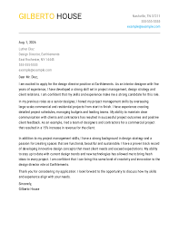 Interior Designer Cover Letter Examples