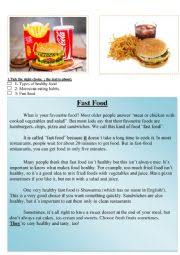 Healthy Food Worksheets