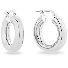 Chunky sterling silver hoop earrings. Silver Chunky Hoop Earrings Extra Small Patty Rose Jewellery Wolf Badger