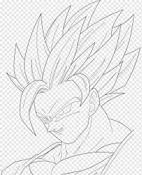 Mastered ultra instinct, from the anime dragon ba. Dragonball Goku Goku Majin Buu Vegeta Gohan Drawing Son White Face Monochrome Png Pngwing