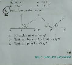 Pada gambar di bawah, besar sudut cbd adalah. Perhatikan Gambar Berikut A Hitunglah Nilai P Dan Q B Tentukan Besar Lt Abd Dan Lt Pqt Brainly Co Id