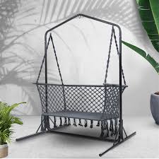 Maybe you would like to learn more about one of these? Buy Gardeon Outdoor Swing Hammock Chair With Stand Frame 2 Seater Bench Grays Australia