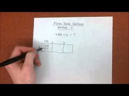 place value sections method for long division