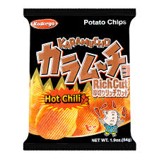 日本koikeya湖池屋咔辣姆久厚切薯片劲辣唐辛子口味54g 新旧包装随机发 亚米网 prawn chip bbq corn chips