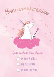 Carte Postale Double Licorne Bon Anniversaire Je Te Souhaite Trois Choses De Carte Postale Bon Anniversaire Joyeux Anniversaire Licorne Image Anniversaire
