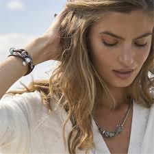 Double Leather Bracelet Brown/Silver