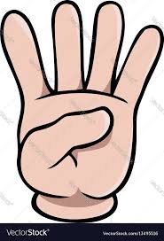 At the beginning of the 20th century, when therefore, cartoonists began to equip their characters with only four fingers. Human Cartoon Hand Showing Four Fingers Or The Number 4 Download A Free Preview Or High Quality Adobe Illustrator Ai Eps Pdf Preschool Writing Cartoon Human