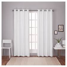 London Thermal Textured Linen Grommet Top Window Curtain Panel Pair White 54 X108 Exclusive Home Home Curtains White Paneling Curtains