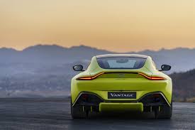 2018 Aston Martin Vantage Rear View With Unbroken Light Bar And Diffusers On Display Astonmartin Aston Martin Vantage Aston Martin New Aston Martin