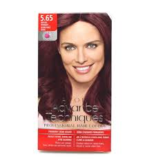 When trying hair color for the first time, select one to two shades lighter; Avon Advance Techniques Professional Hair Colour 5 65 Deep Red Mahogany
