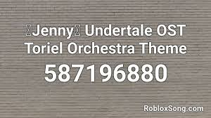 787647971 this is the music code for megalovania by undertaleand the song id is as mentioned aboveplease give it a thumbs up if it worked for you and a thumbs down if its not working so that we can see if they have taken it down due. Jenny Undertale Ost Toriel Orchestra Theme Roblox Id Roblox Music Codes