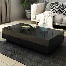 Coffee table high gloss black chipboard storage shelf home side table. New 4 Drawer Coffee Table Wood Living Room Furniture High Gloss Black Crazy Sales