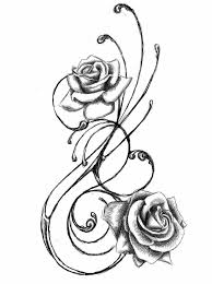 Das empfiehlt sich vor allem für anfänger, die sich zum ersten mal mit stickbildern zum selbersticken ausprobieren wollen. Design Portfolio Blumenranken Tattoo Vorlage Rosen Stilisiert Herrlicher Look Design
