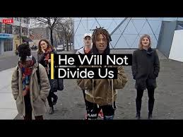 The following day, redditor redleftred uploaded an illustration of several pepe the frog's running from wojack with the he will not divide us flag (shown below. He Will Not Divide Us Youtube