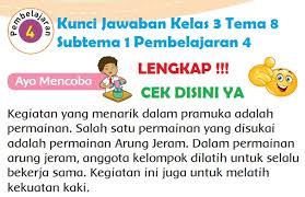 Lengkap Kunci Jawaban Kelas 3 Tema 8 Subtema 1 Pembelajaran 4 Kunci Jawaban Tematik Lengkap Terbaru Simplenews