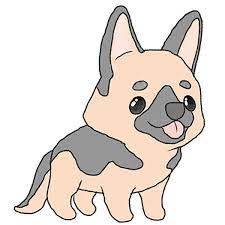 How To Draw A Cartoon German Shepherd - Drawing Tutorial For Kids