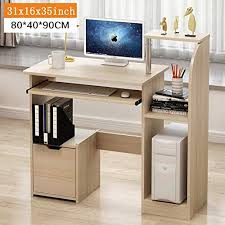 Office Computer Desk With Drawers And Shelves Wood Computer Table Writing Desk Workstation Pc Lapto In 2020 Small Computer Desk Computer Desk In Bedroom Computer Table