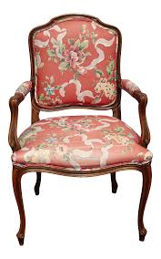 Array beige vintage french upholstered dining side chair. Vintage French Provincial Rose Floral Side Chair Chairish
