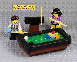 Lego Pool Snooker Billiards Table Cue Stick Black Brown Minifigure Furniture Cue Stick Lego Lego Furniture