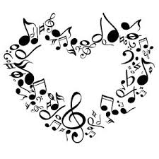 Black And White Music Notes Drawing Musical Notes Of A Heart Music Clipart Music Notes Clip Art