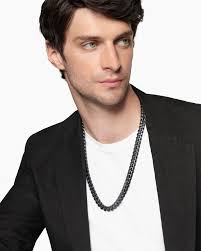 David Yurman Titanium Chain Necklace David Yurman Box Chain Necklace Grey  Titanium With Sterling Silv