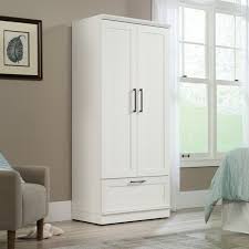 Sauder Homeplus Wardrobe Storage Cabinet Soft White Finish Walmart Com In 2020 Wardrobe Storage Cabinet Bedroom Armoire Oak Wardrobe
