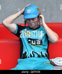 Max Bryant of the Heat is seen during the Big Bash League (BBL) match  between the Brisbane Heat and the Sydney Sixers at Metricon Stadium