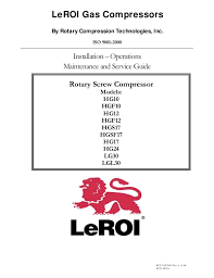 Leroi Om Rotary Screw Manual