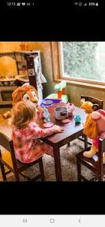 It is designed specifically for children between 3 and 8 years of age and gives a whole new meaning to sitting at the kids' table. Kidkraft Farmhouse Table 4 Chair Set Espresso Walmart Com Walmart Com