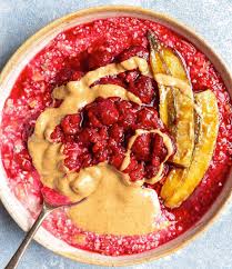 Deliciously Ella On Instagram Stewed Berry Porridge Peanut Butter And Caramelised Bananas Pan Fry The Bananas With Coconut Oil A Pinch Of Cinnamon And A