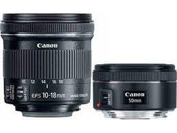 Canon Portrait Travel Two Lens Kit Ef 50mm F 1 8 Stm And Ef S 10 18mm F 4 5 5 6 Is Stm Lenses For Canon Eos Dslr Cameras At Crutchfield Dslr Lenses Macro Photography Tips Dslr