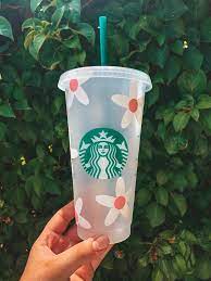 Flower Starbucks Cup Etsy Starbucks Cups Starbucks Personalized Starbucks Cup