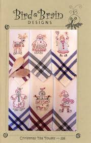 They had such cute, vintage motifs! Tea Towel Embroidery Patterns