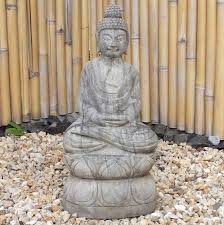 Naturstein Amitabha Buddha 68cm Garten Statue In 2020 Buddha Statuen Statuen Buddha Kunst