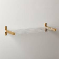 Home décor & so much more · a zillion things home · up to 70% off Cubo Large Acrylic Brass Bathroom Shelf