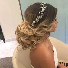 Ombre Wedding Updo Love Her Wave Hairstyle Framed With A Crystallized Bridal Hair Vine What A Unique Twist On A Classic Bridal Updo Hair Beauty Hair Waves