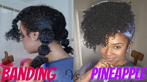 Banded ponytail on my natural hair! I Will Never Pineapple My Natural Hair Again The Banding Method Video Black Hair Information
