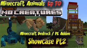 Mod spotlight in end video. Mo Creatures Addon Animal Showcase Pt2 4k 60fps Minecraft Bedrock Pe Animals Ep70 Youtube