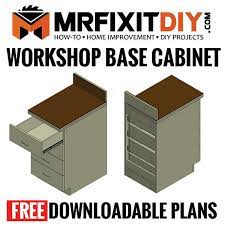 Garages and workshops have so many wasted storage spaces that there are full scale businesses that focus on just that home owner problem. Free Diy Workshop Base Cabinet Plans Mr Fix It Diy