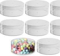 Hammont Round Acrylic Storage Boxes - Candy Gift Containers - Clear Flower  Vase - Hair Accessory Organizer - Small Plastic Display Container | ...