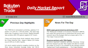 We are sure that you will find them a useful point of reference and have set out below a few examples of how they can be used. Daily Market Report 2 Oct 2019 Rakuten Trade